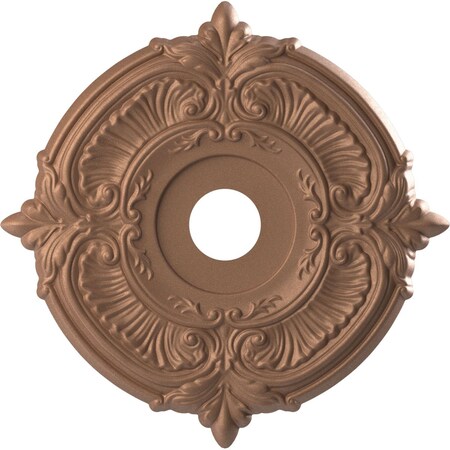 Ekena Millwork Attica Thermoformed PVC Ceiling Medallion Fits Canopies up to 6 3/4-in., Aged Copper CMP19ATCAC